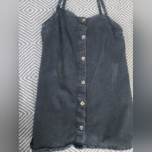 ASOS Black Denim Button-Down Dress